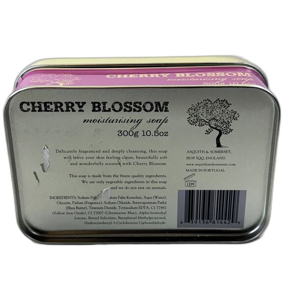 VINTAGE Asquith & Somerset Cherry Blossom Moisturizing Soap 10.5 ounces NIB - Picture 2 of 2